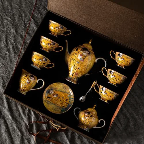 Clean 15 Piece European Bone China Coffee Tea Set Trendy