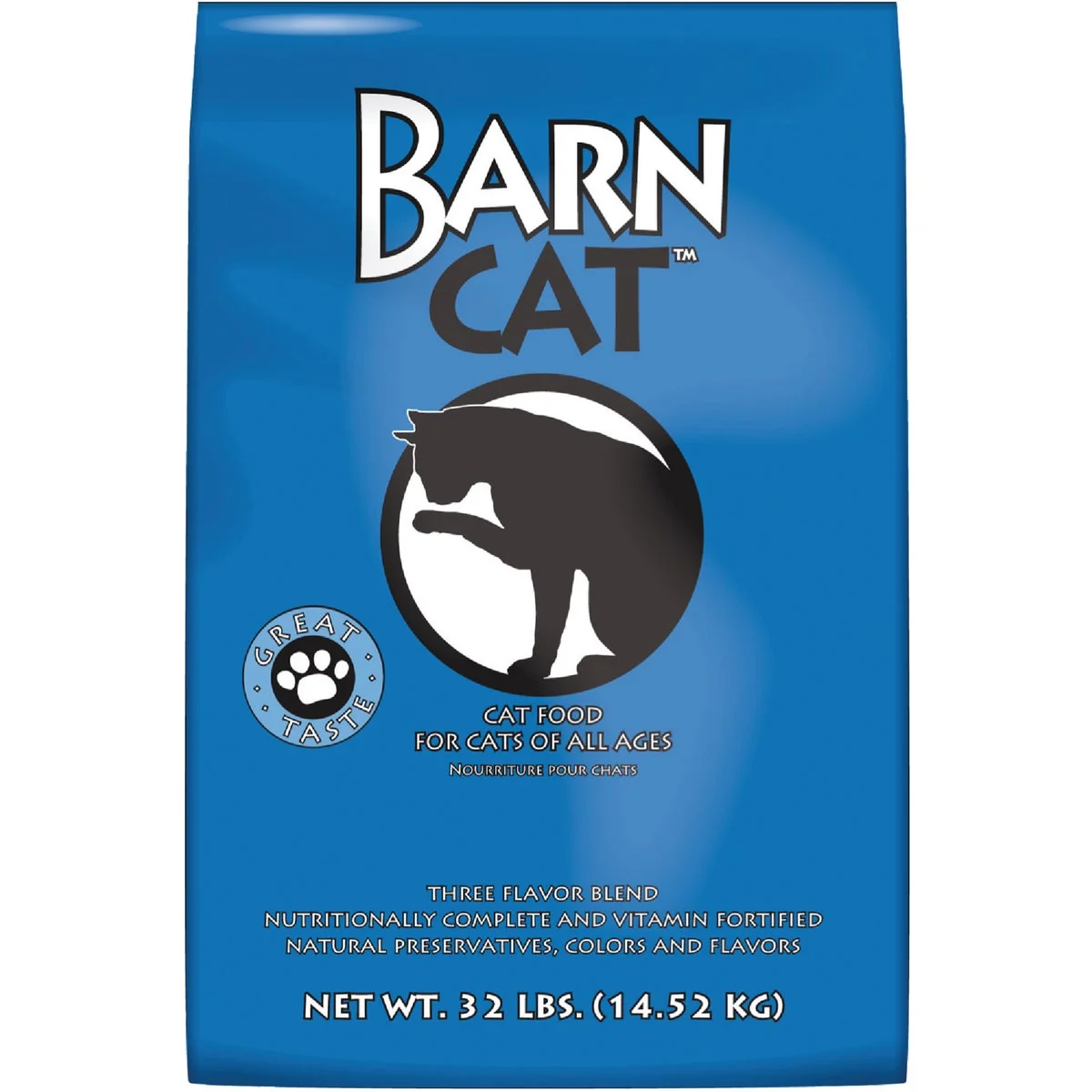Soft Kent Barn Cat 32 Lb. Chicken Pork Fish Flavor All Ages Dry Cat Food Secure