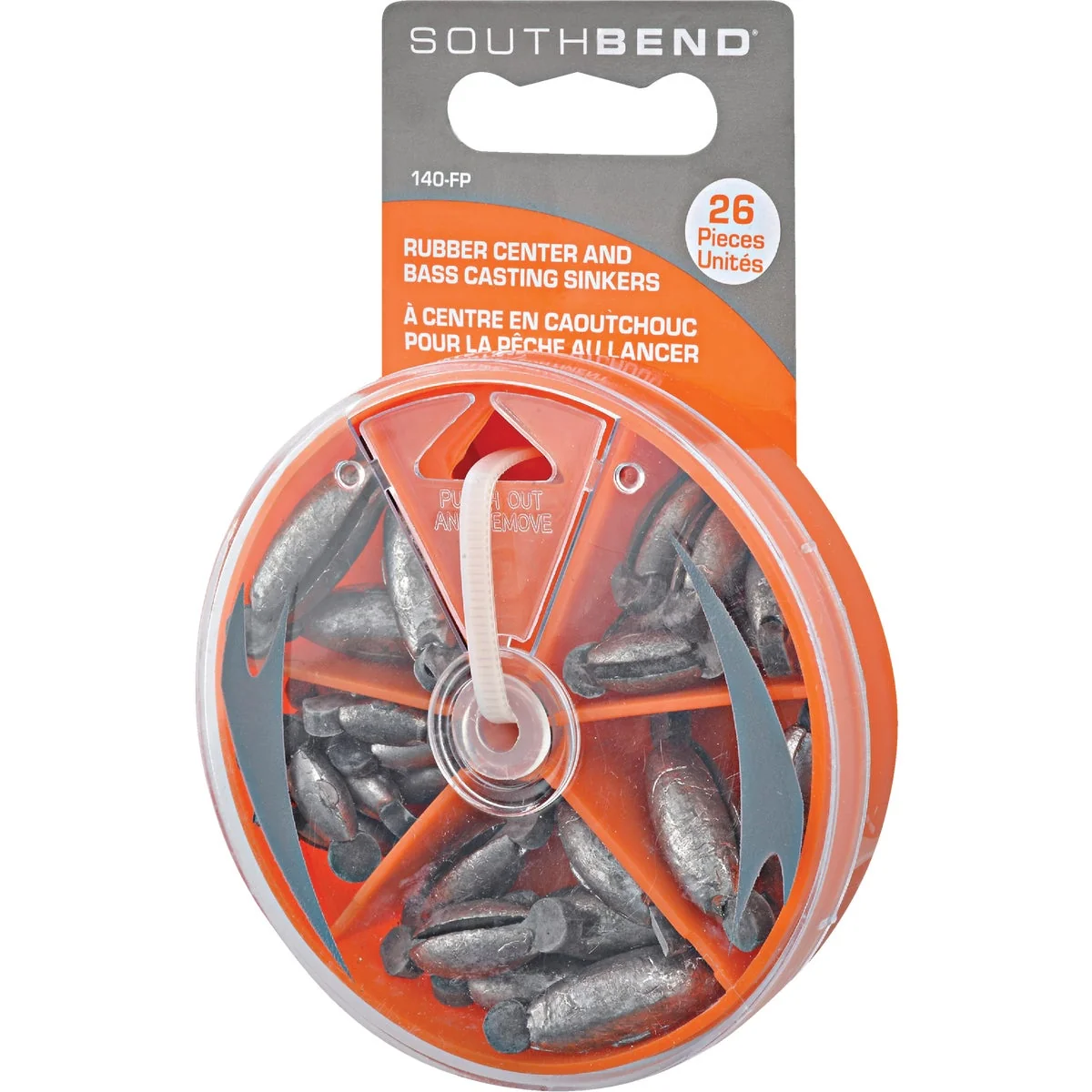 Elegant SouthBend 26-Piece Rubber Center Sinker Kit Assortment Prestigious