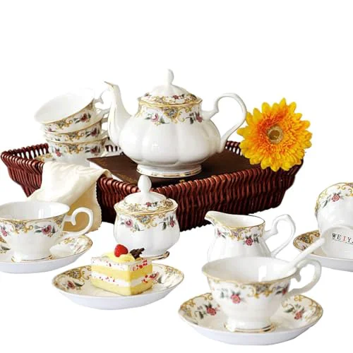 User-Friendly Porcelain Tea Set for Adults Secure
