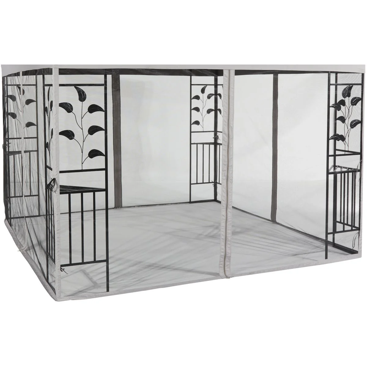 Consistent Outdoor Expressions 10 Ft. x 10 Ft. Gray Gazebo Netting Easy-to-Use