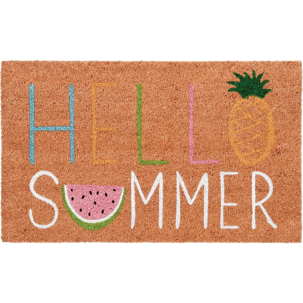 Fashionable Natco Home 18 In. x 30 In. Coir Outdoor Doormat Hello Summer Solid