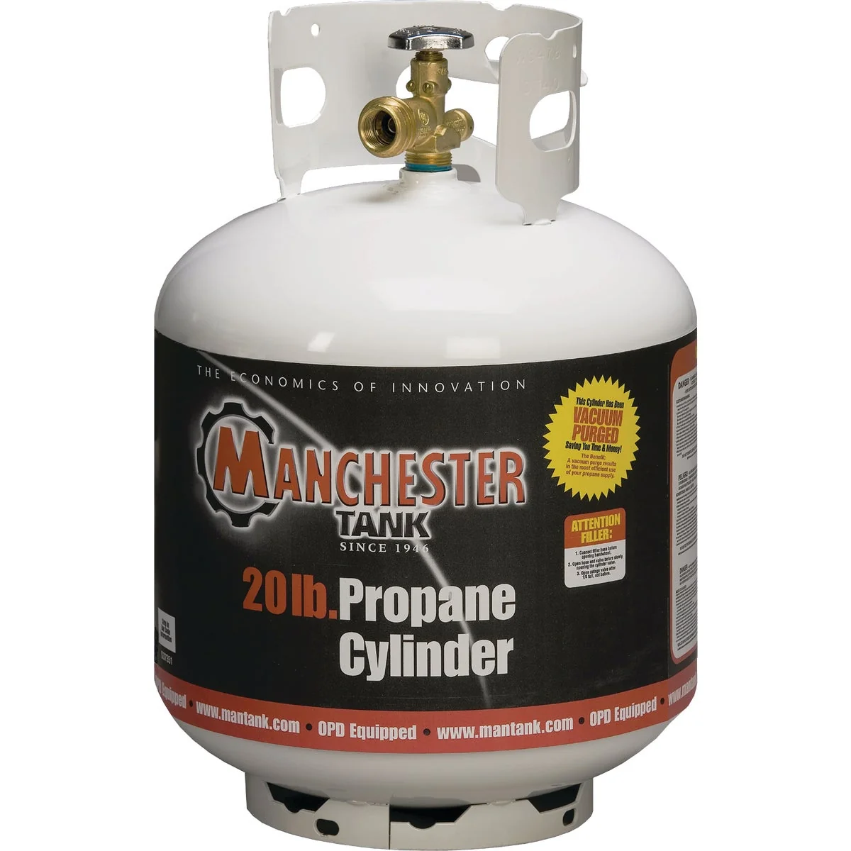 Excellent Manchester Tank and Equipment 20 Lb. Capacity Steel DOT Vertical LP Pre-Purged Propane Tank Soft