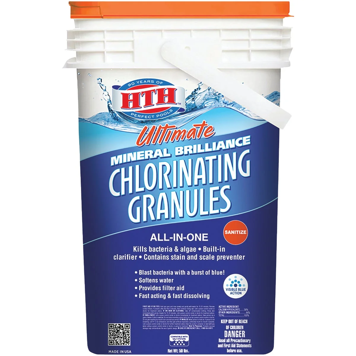Long-Lasting HTH 50 Lb. Mineral Brilliance Chlorine Granule Comfortable