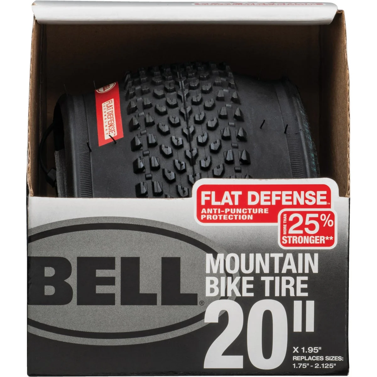 Durable Bell 20 In. Mountain Bike Tire with Flat Defense Exceptional