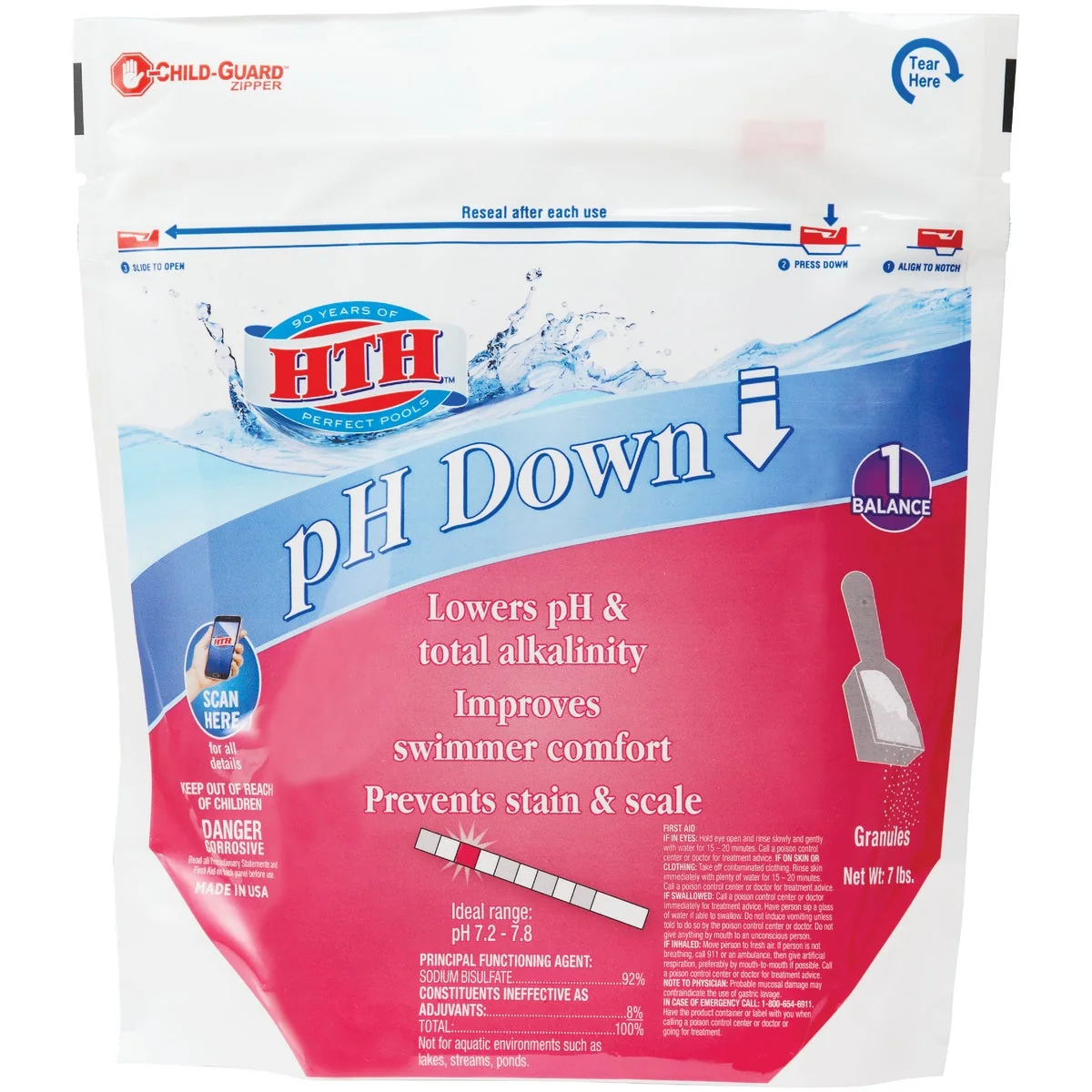 Enhanced HTH 5 Lb. pH Decreaser Balancer Granule Carefully Designed