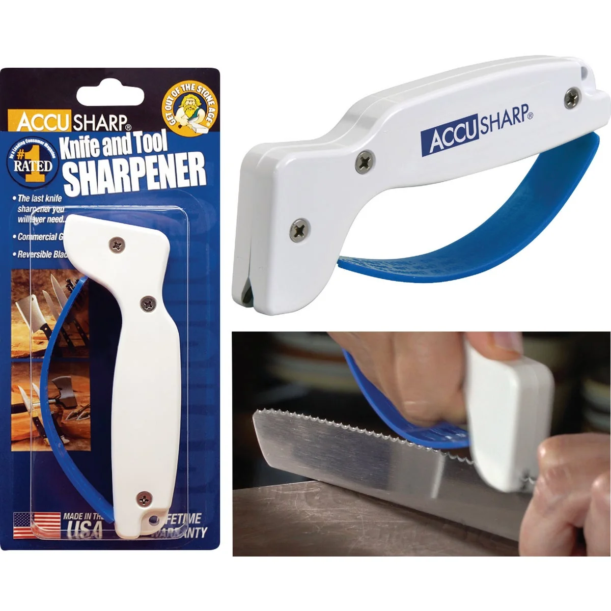 Clean AccuSharp Groove Diamond-Honed Carbide Blade Knife Tool Sharpener Minimalist
