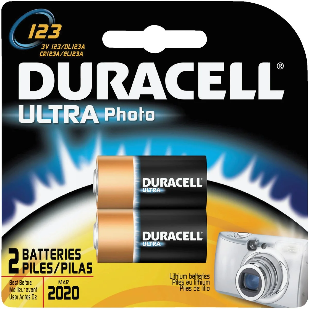 Minimalist Duracell 123 Ultra Lithium Battery 2-Pack Green