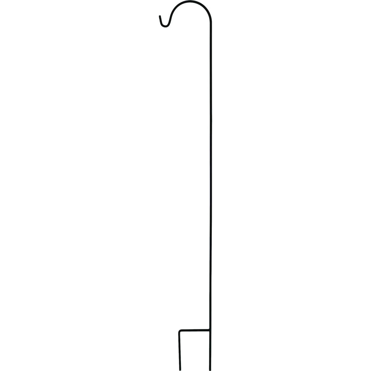Practical UrbanGarden 90 In. Matte Black Square Steel Shepherd Hook Fashionable