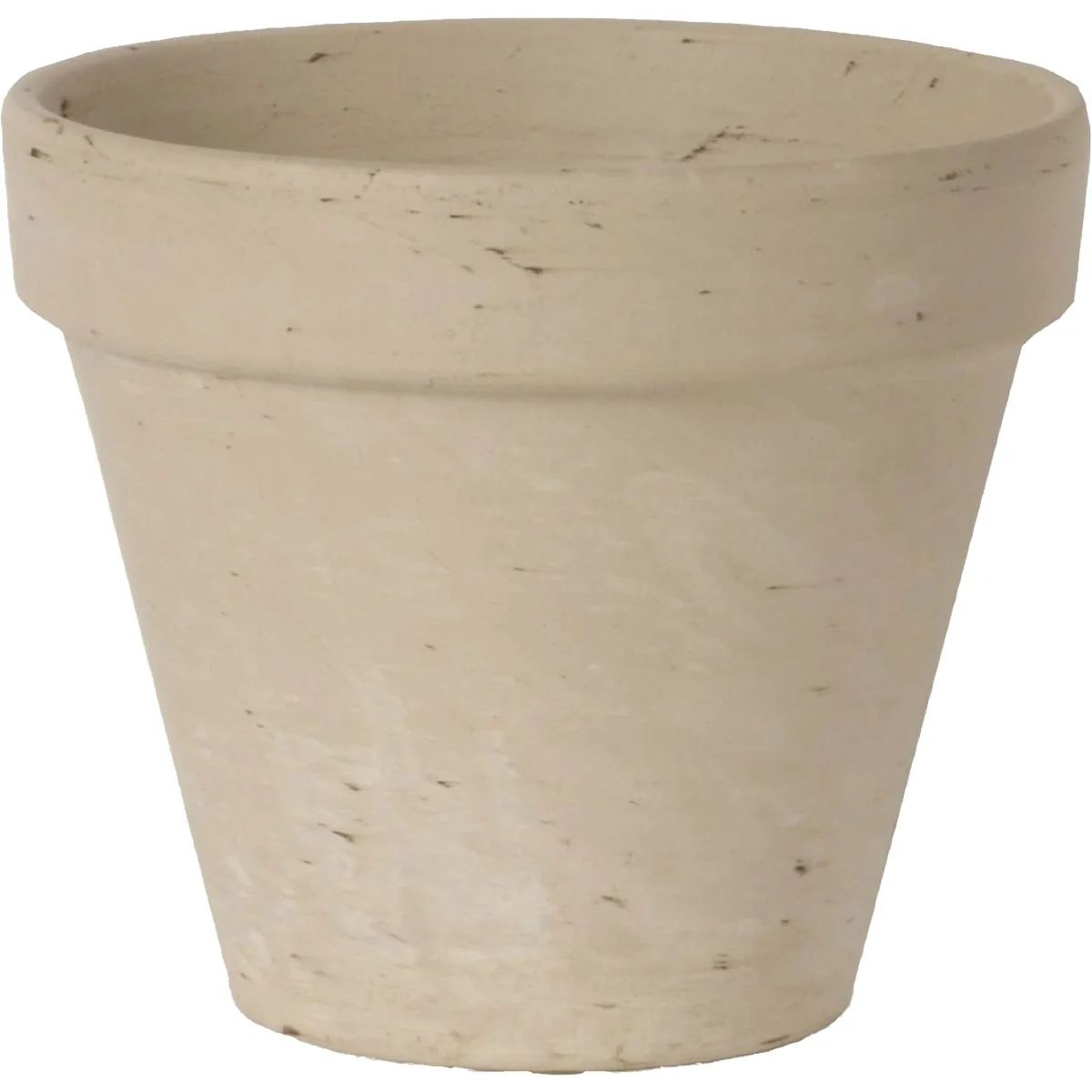 Flexible Ceramo 5-1 4 In. H. x 6 In. Dia. White Basalt Clay Standard Flower Pot Functional