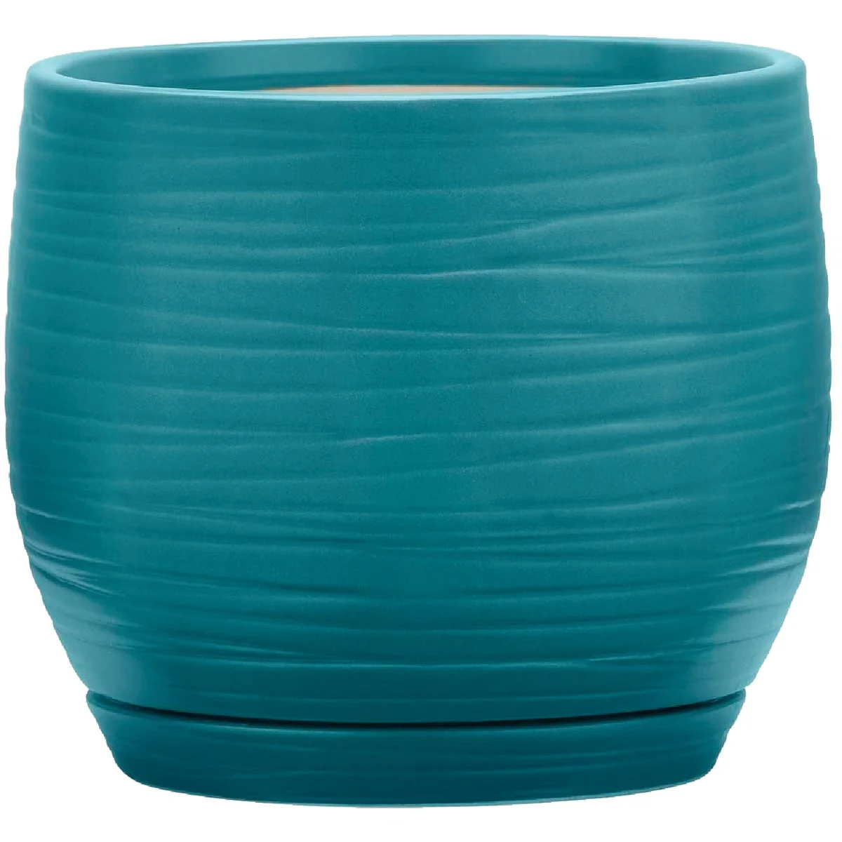 Reliable Southern Patio Jasper 12 In. Ceramic Teal Planter Reusable