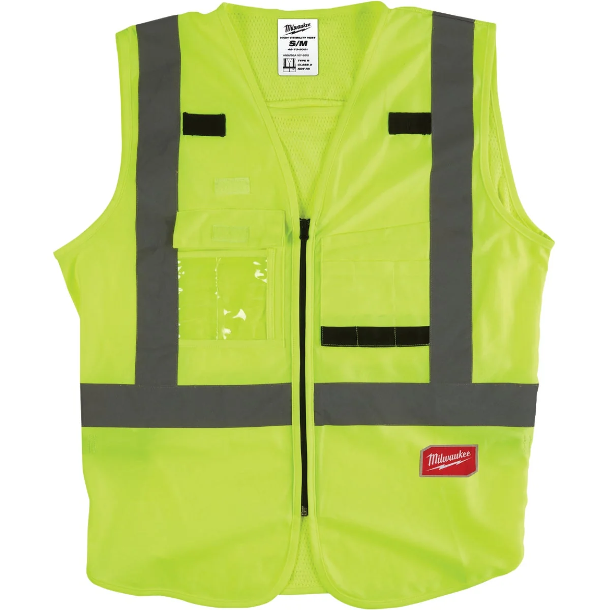 Convenient Milwaukee ANSI Class 2 Hi Vis Yellow Safety Vest Small Medium Enhanced