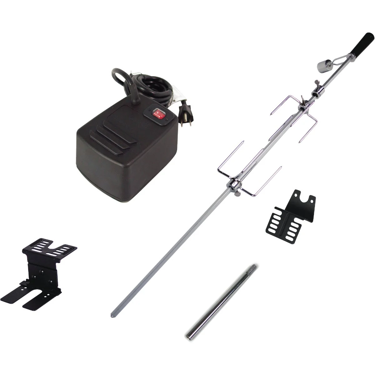 Efficient Dyna Glo 34.4 In. Steel Universal Heavy-Duty Gas Grill Rotisserie Kit Exceptional