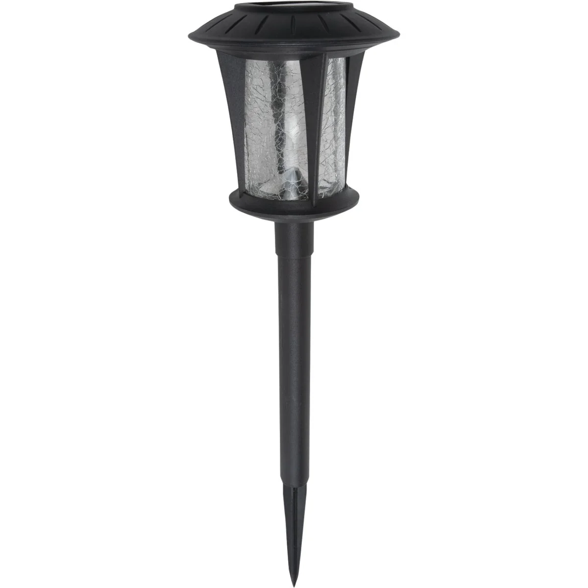 Exceptional Fusion Black 3 Lumens Plastic Stake Crackle Glass Lens Solar Path Light Sustainable