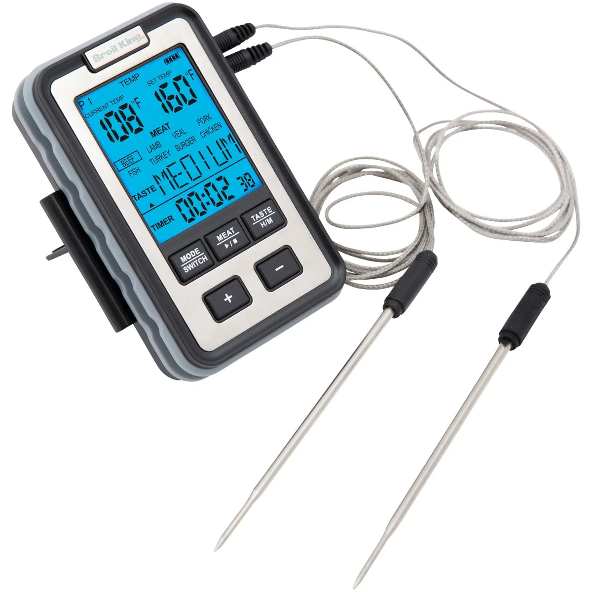 Stylish Broil King Digital Side Shelf Dual Probe Thermometer Classic
