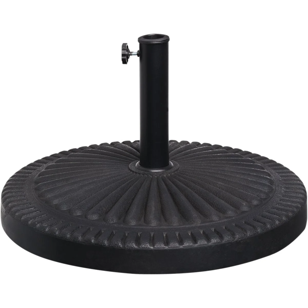 Artisan Outdoor Expressions 24 In. Round Black Polyresin Umbrella Base Luxury