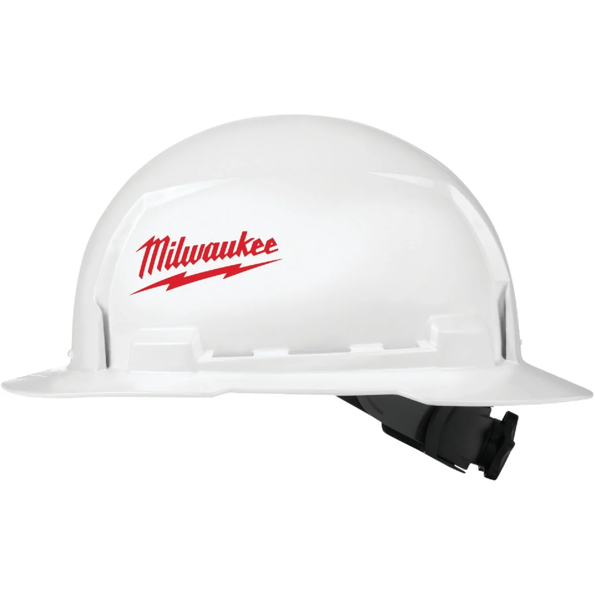 Easy-to-Use Milwaukee White Full Brim Ratcheting Type 1 Class E Hard Hat Stylish