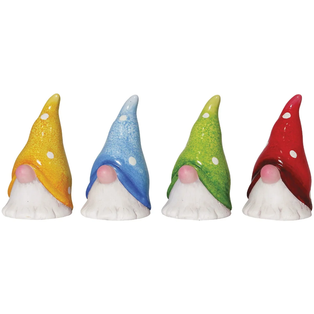 Innovative Alpine 10 In. H. Colorful Ceramic Gnome Head Statue Exclusive