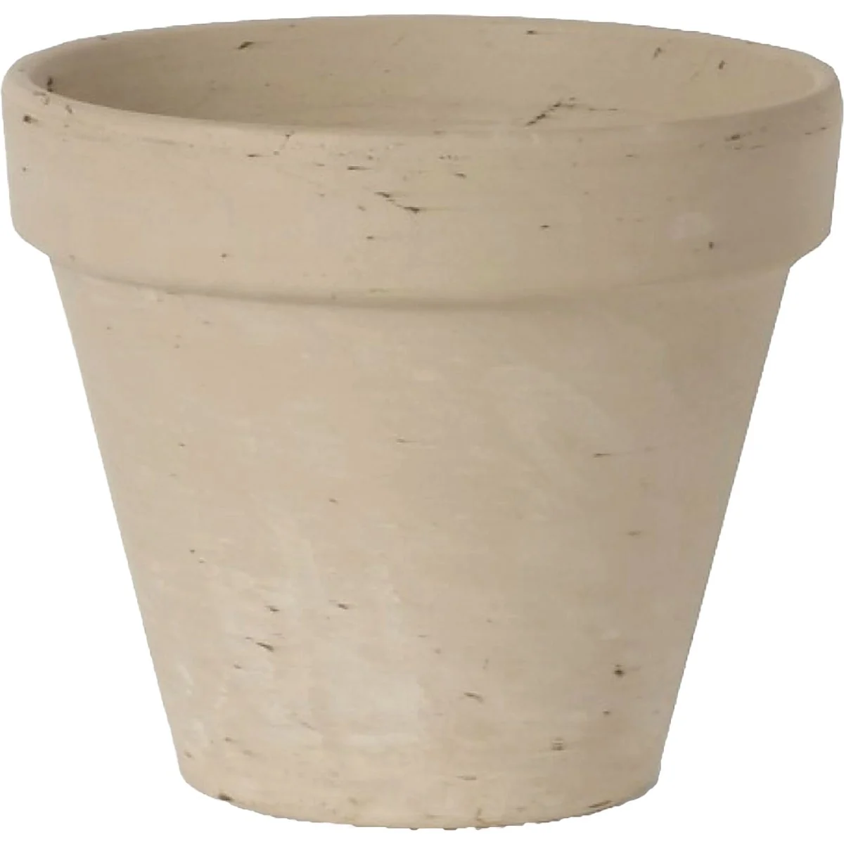 Minimalist Ceramo 6-3 4 In. H. x 7-3 4 In. Dia. White Basalt Clay Standard Flower Pot High-Performance