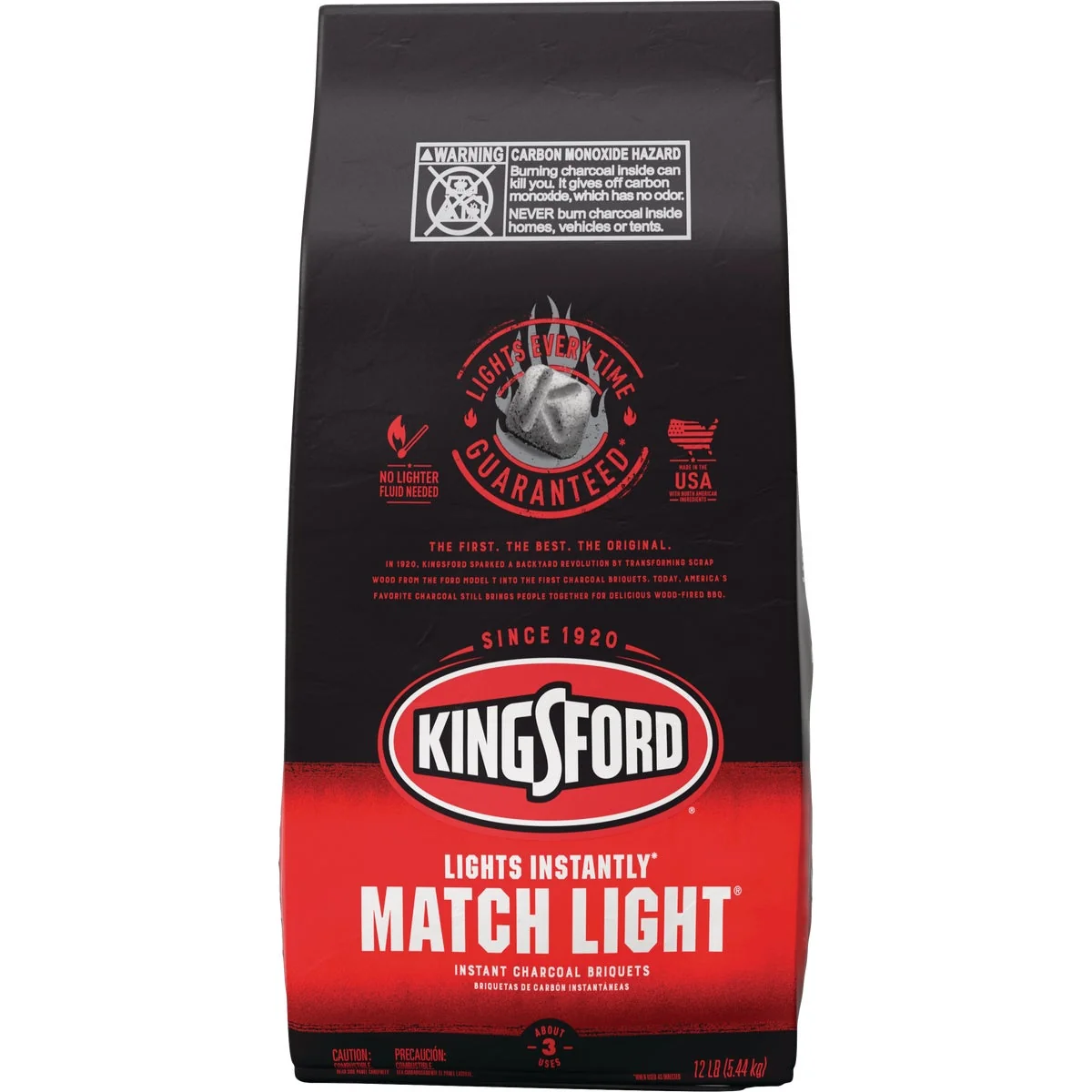 Genuine Kingsford Match Light 12 Lb. Briquets Charcoal Professional