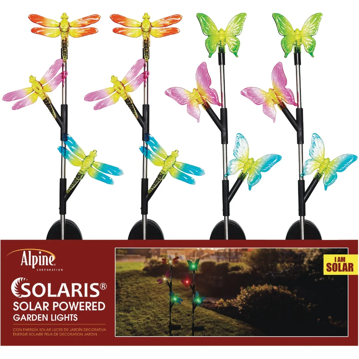 Safe Alpine Plastic Triple Insect 32 In. H. Solar LED Stake Light Secure