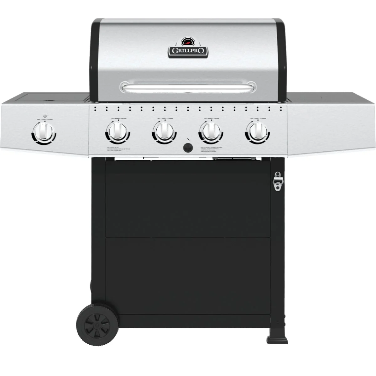 Reusable GrillPro 4-Burner Stainless Steel Black 40 000 BTU LP Gas Grill Environmentally Friendly