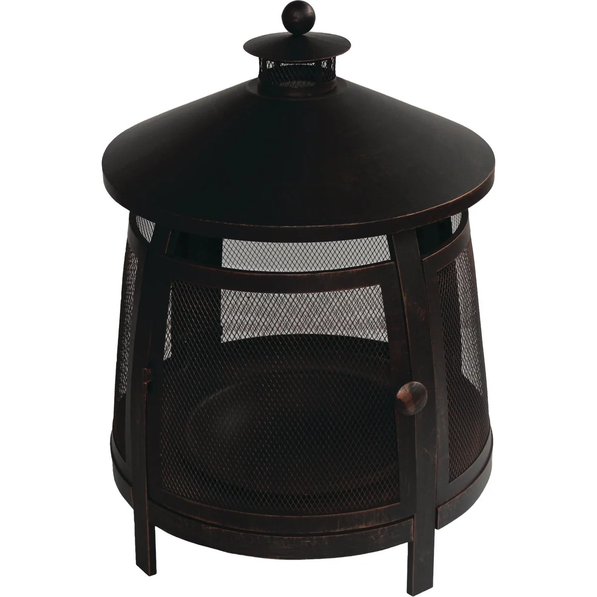 Professional Wood Burning Round Standing 30 In. H. Outdoor Fireplace Superior