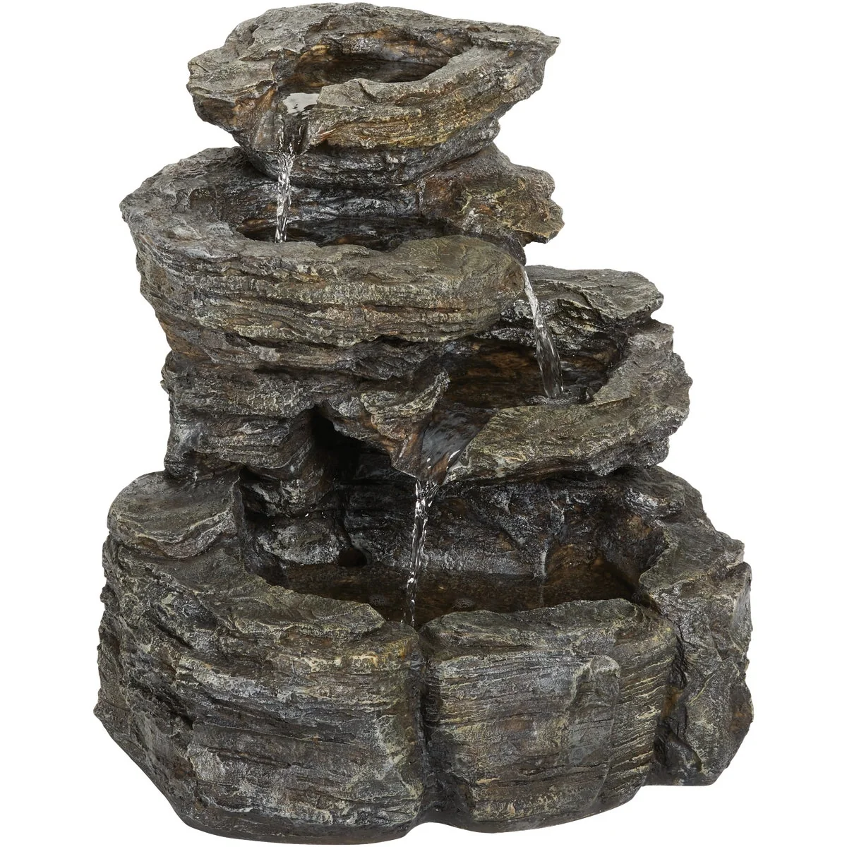 Reliable Garden 43 In. W. x 48 In. H. x 45 In. L. Resin Rock Fountain Casual