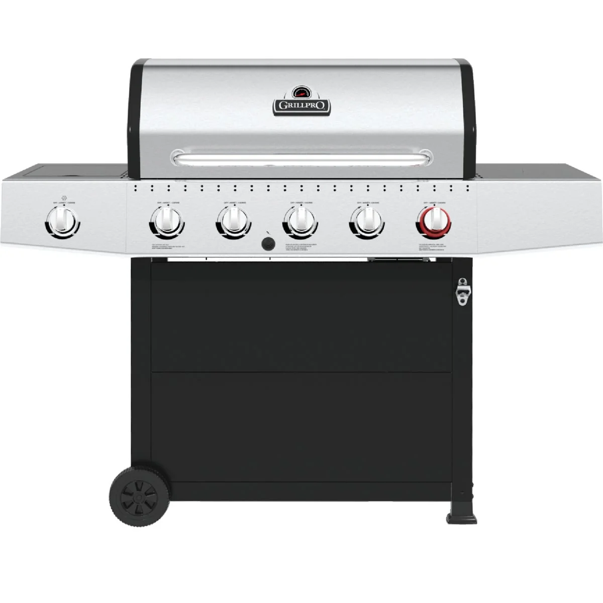 Secure GrillPro 5-Burner Stainless Steel Black 52 000 BTU LP Gas Grill Dependable