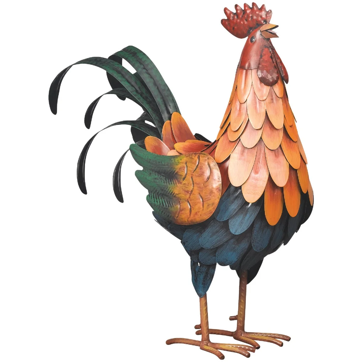Comfortable Regal Art Gift Medium Golden Rooster Decor Smart
