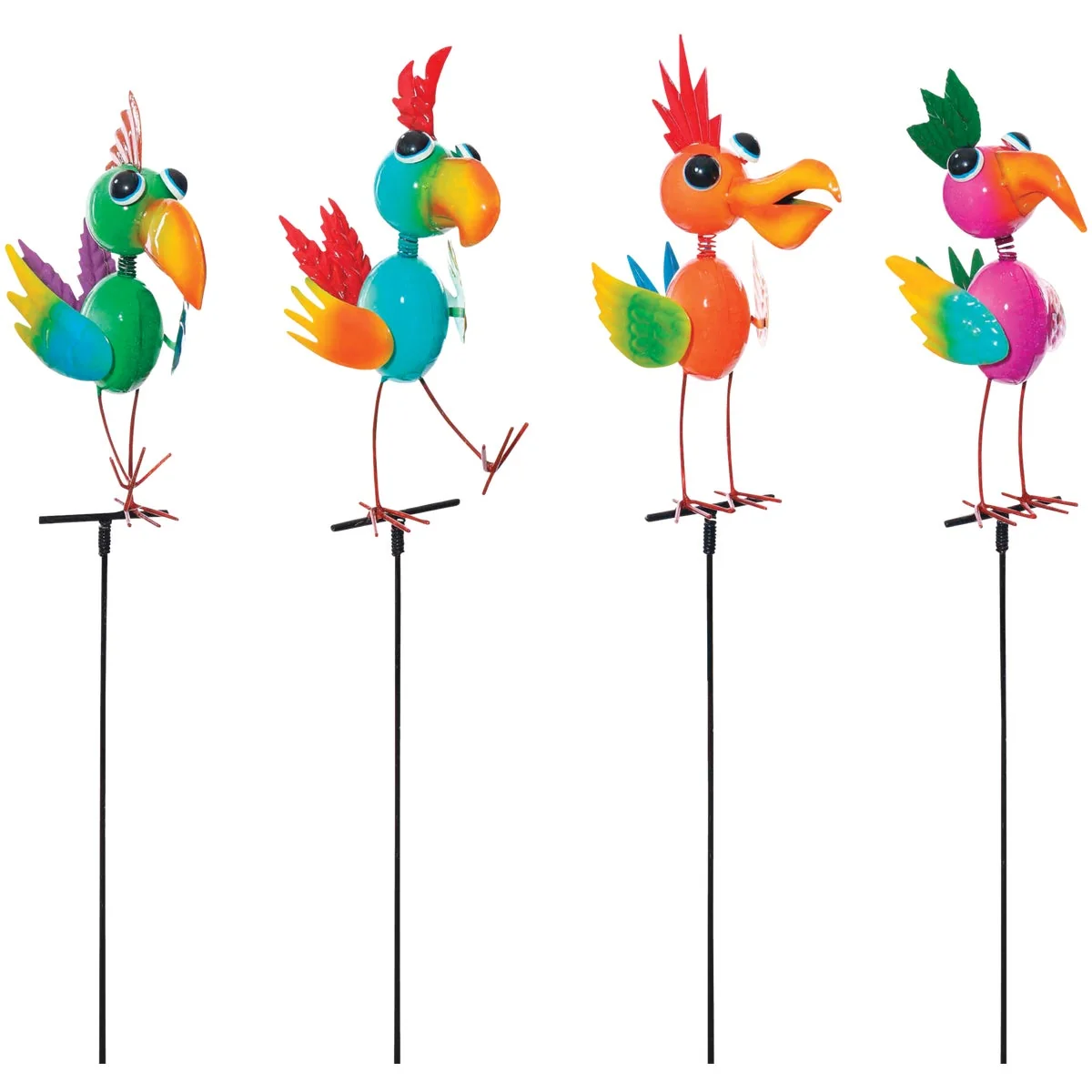 Original Alpine 35 In. Metal Bird Garden Stake Lawn Ornament Premium