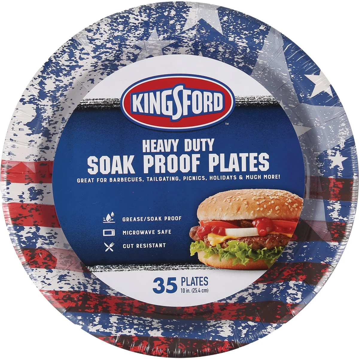 Secure Kingsford 10 In. Round Heavy-Duty Paper Plate 35-Count Excellent