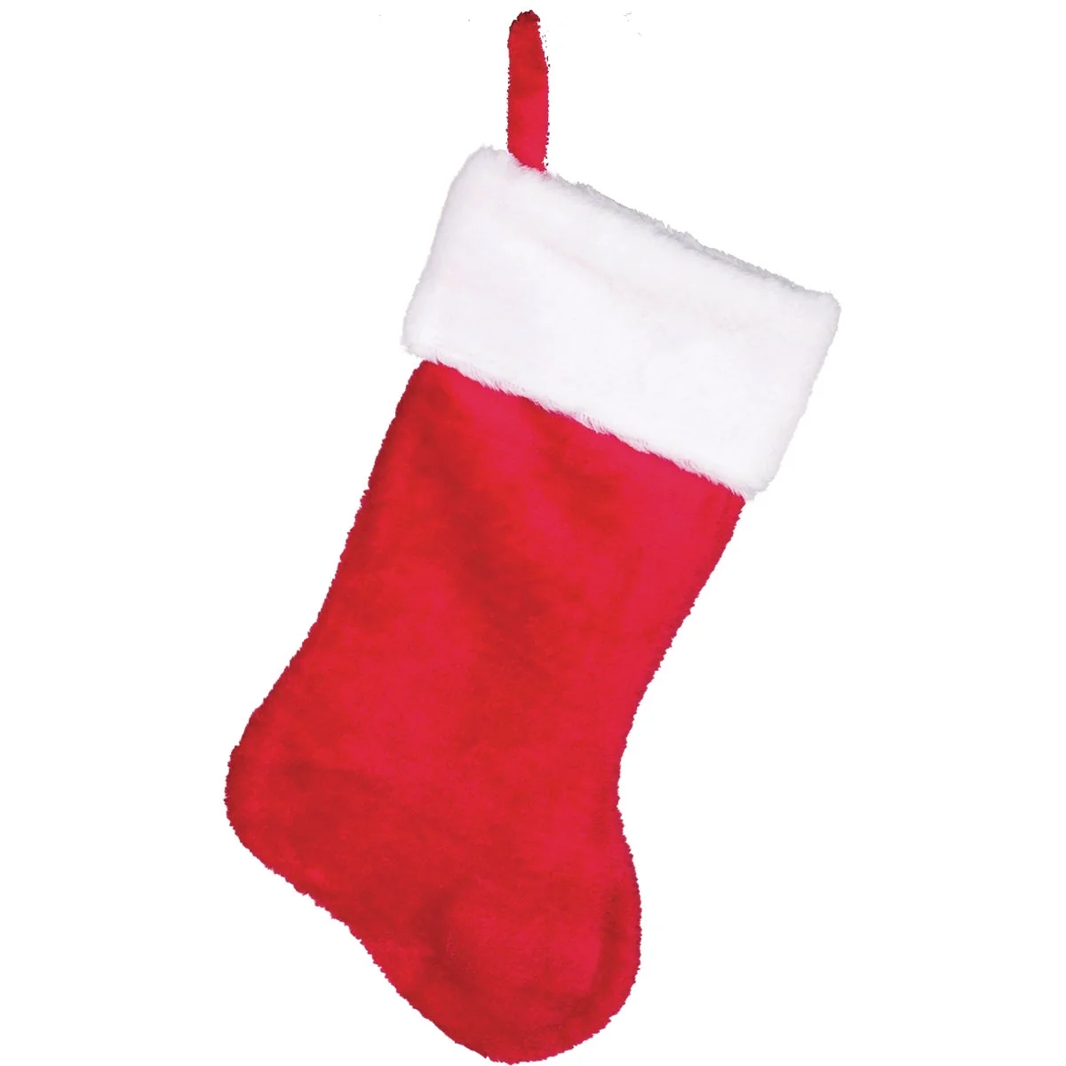 Pure Gerson 17 In. Plush Red Stocking Detailed