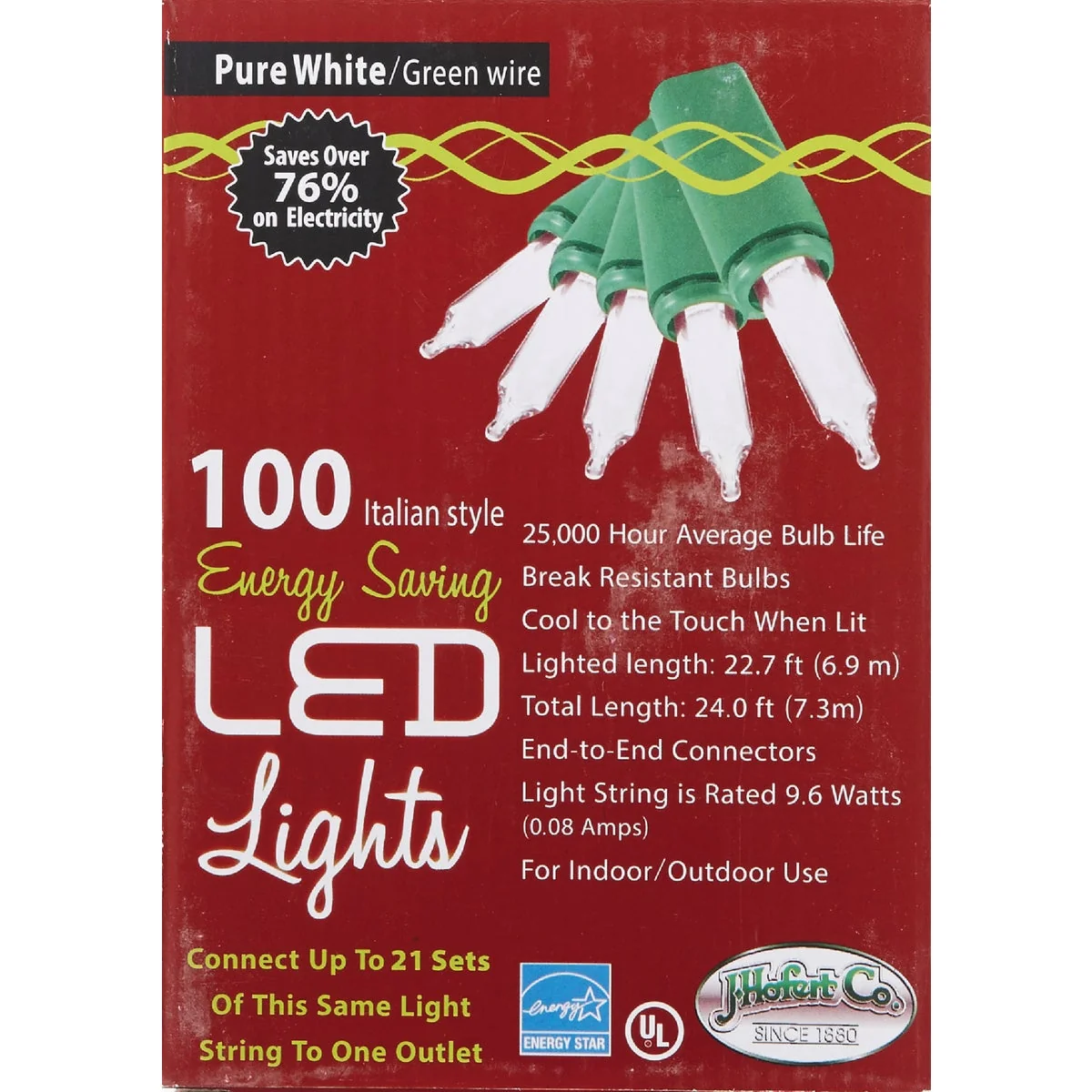 Sophisticated J Hofert Clear 100-Bulb Italian Style LED Light Set Original