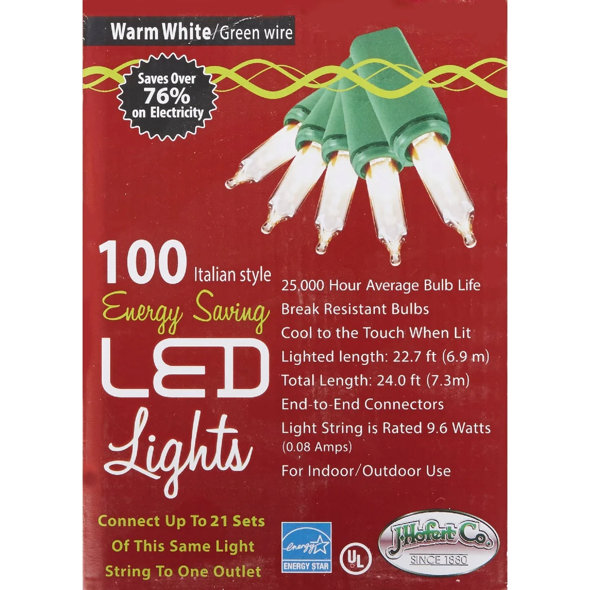 Breathable J Hofert White 100-Bulb Italian Style LED Light Set Original Design