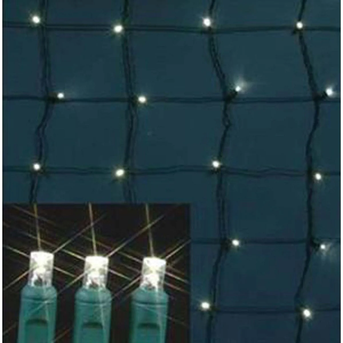 Solid J Hofert Clear 70-Bulb M5 Twinkle LED 4 Ft. x 4 Ft. Net Light Set Verified