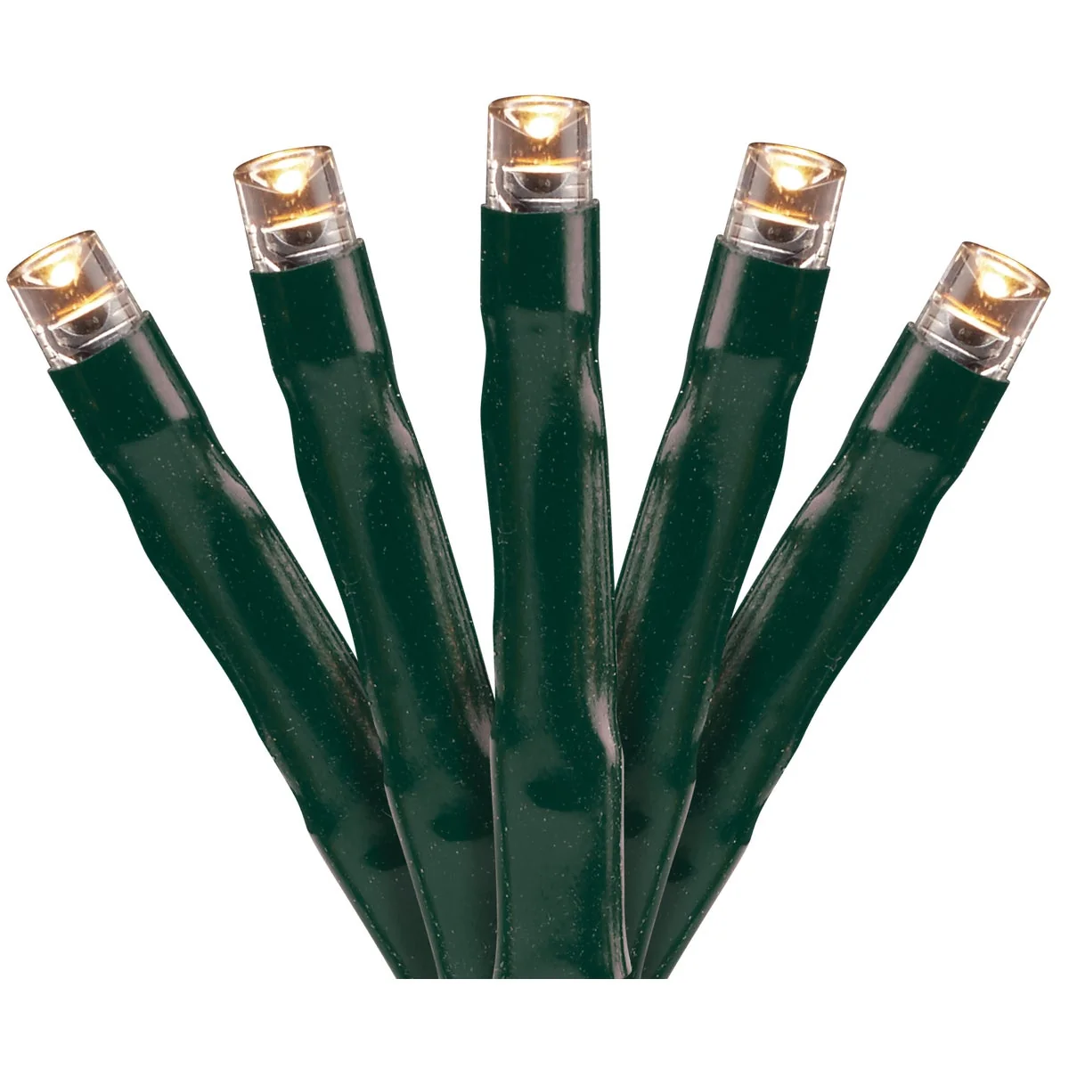 Flexible Lumineo Warm White 500-Bulb LED Compact Light Set with Dark Green Wire Dependable