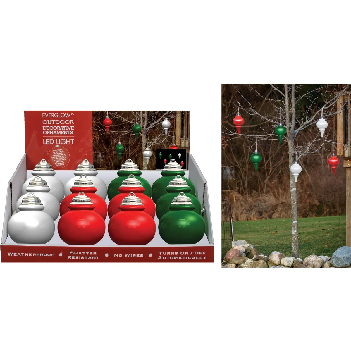 Efficient Xodus 9 In. Shatter Resistant LED Outdoor Finial Christmas Ornament High-Grade