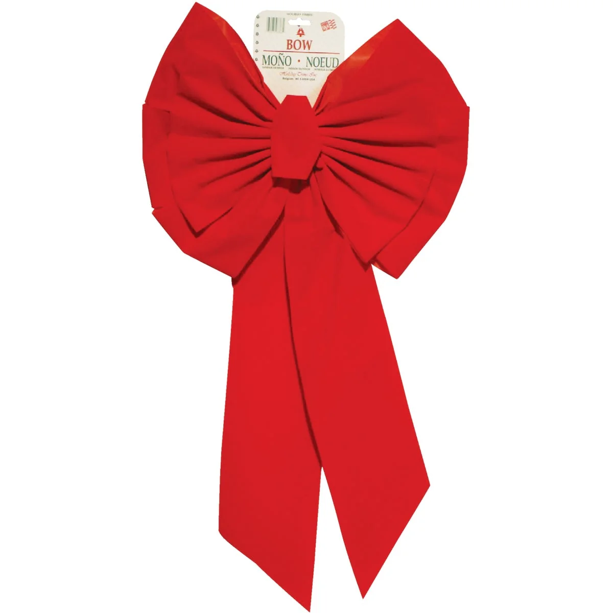 Top-Quality Holiday Trims 11-Loop 18 In. W. x 35 In. L. Red Velvet Christmas Bow World-Class