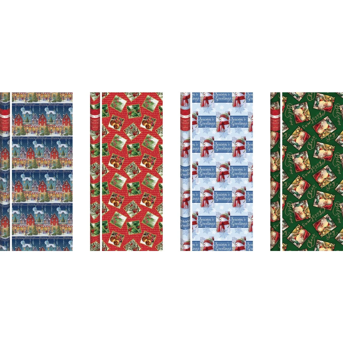 Secure Paper Images Traditional 40 In. Christmas Gift Wrapping Paper Fine Crafted