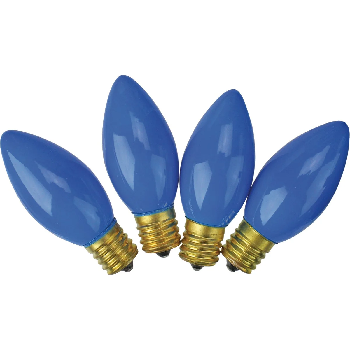 Genuine J Hofert C9 Blue Ceramic 125V Light Bulb 4-Pack Powerful