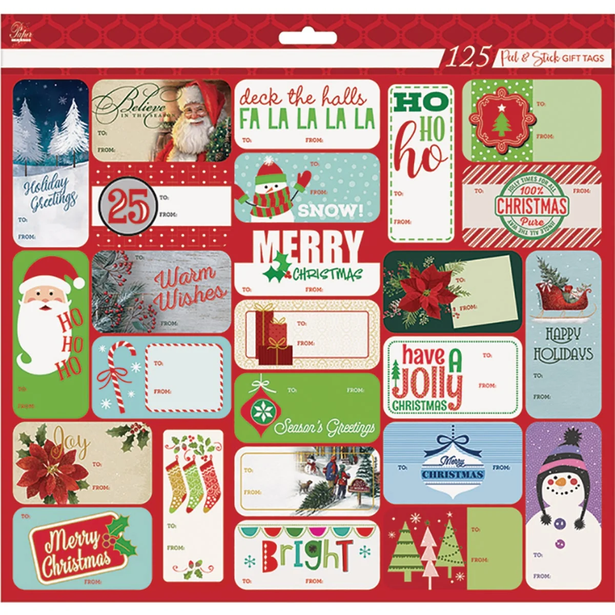 Pure Paper Images Christmas Gift Tags 125-Pack Prestigious