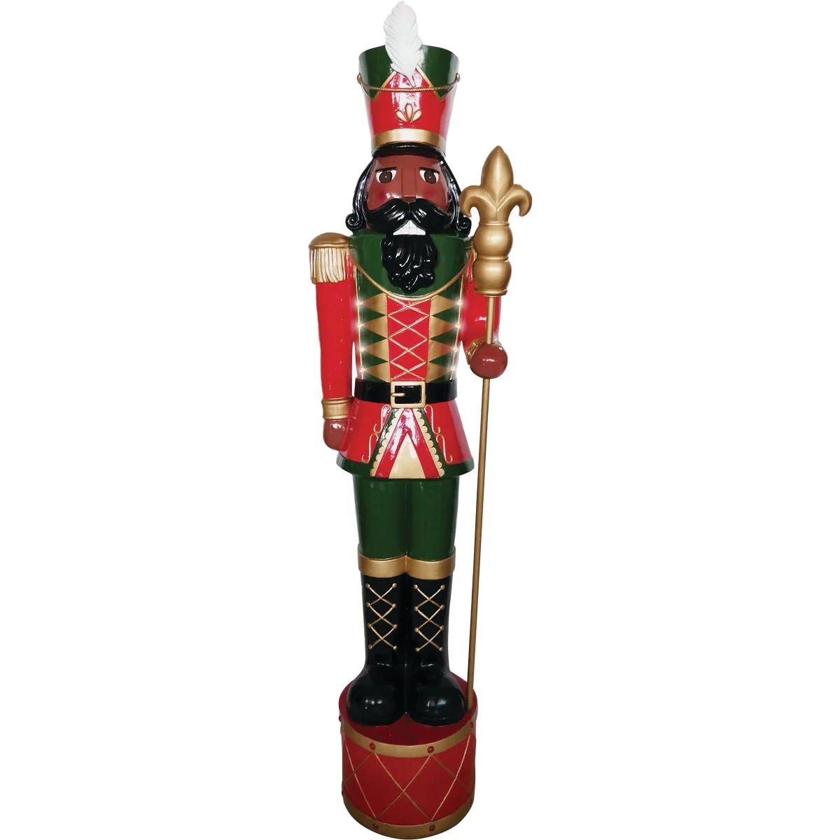 Effective 60 In. H. LED Lighted African American Christmas Nutcracker Fine