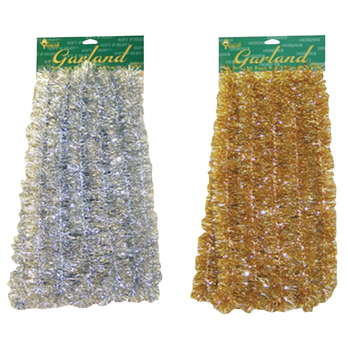 Enhanced F C Young 12 Ft. Silver Gold Silky Colored Garland Minimalist