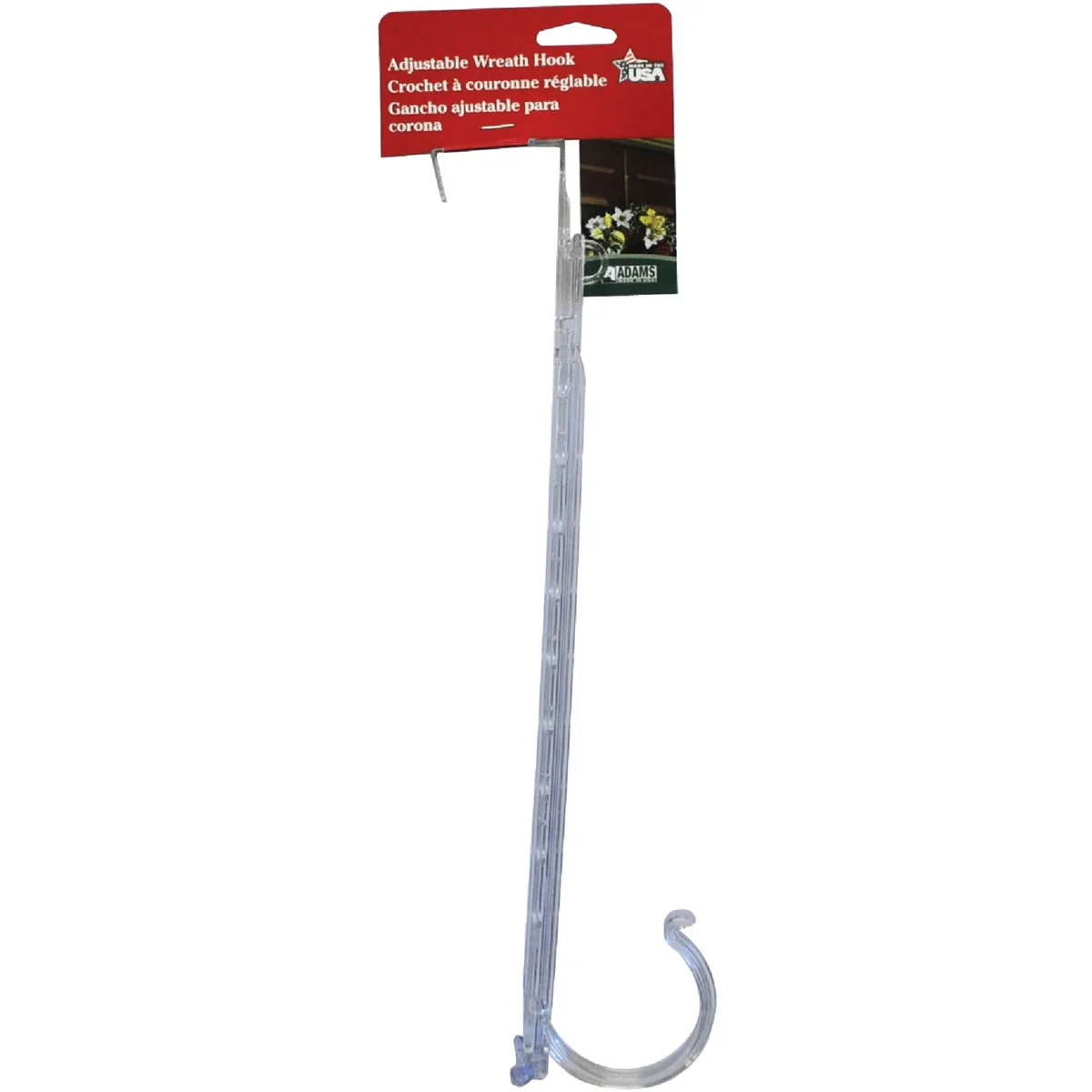 Easy-to-Use Adams 14 In. to 24 In. Adjustable Resin Wreath Hanger Authentic