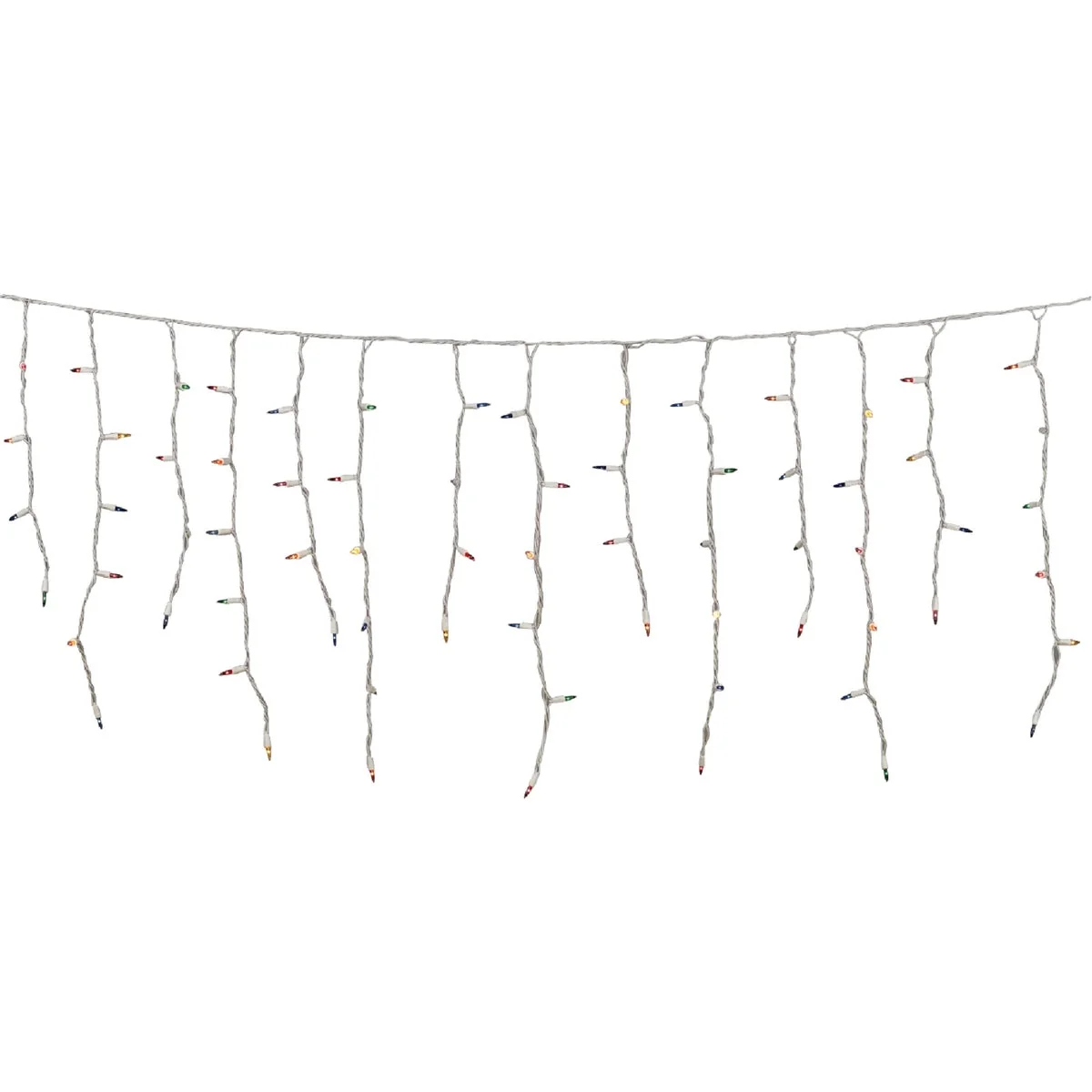 Minimalist J Hofert Multi 100-Bulb Mini Incandescent Icicle Light Set with White Wire Exceptional