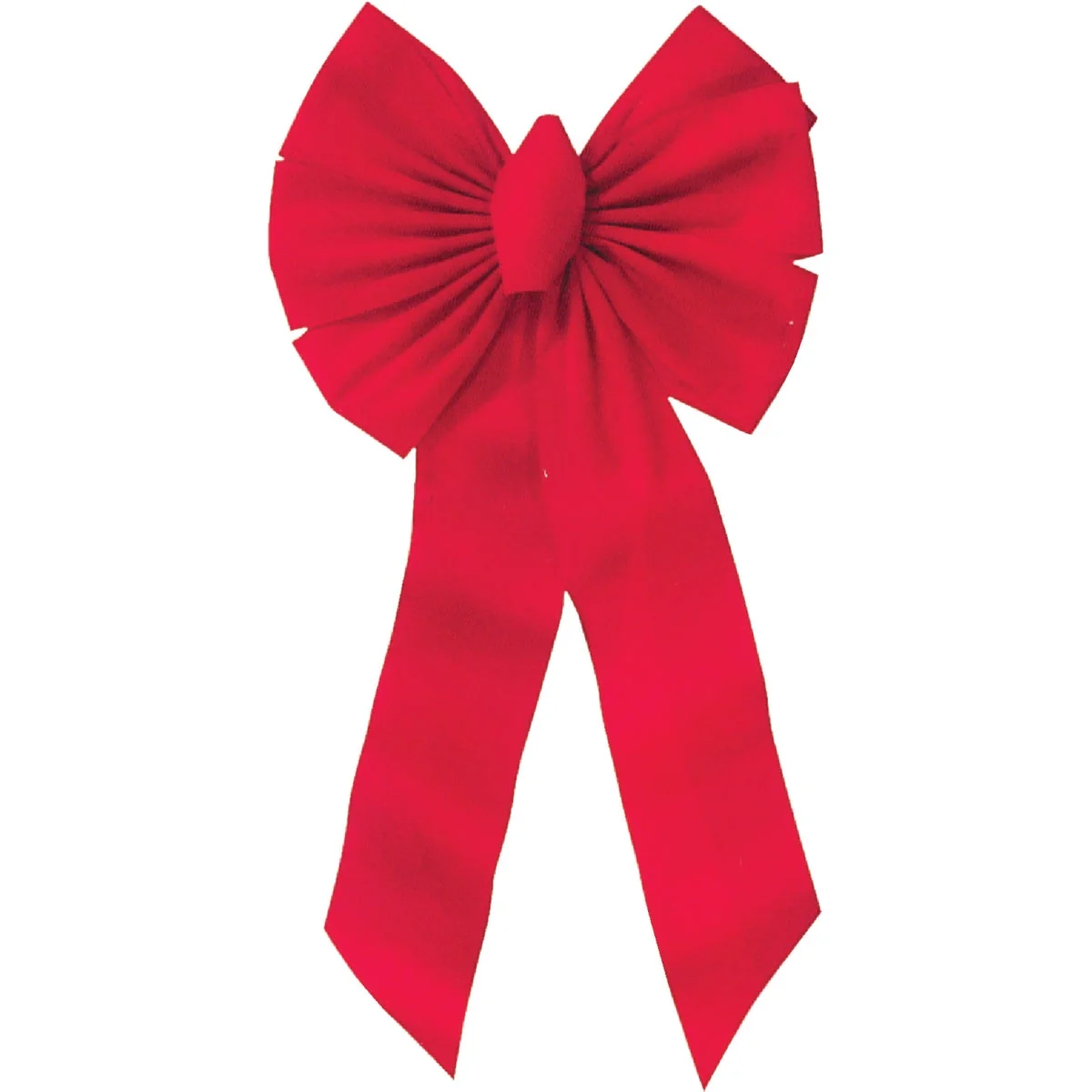 Traditional Holiday Trims 7-Loop 14 W. x 28 In. L. Red Velvet Christmas Bow Contemporary