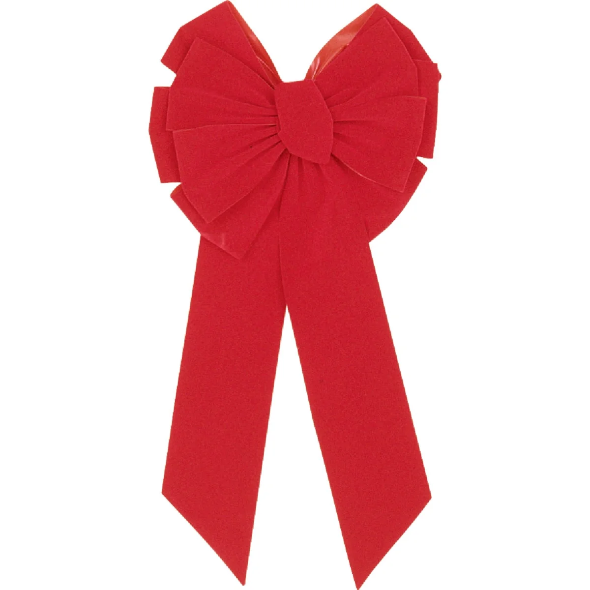 Exceptional Holiday Trims 11-Loop 14 In. W. x 28 In. L. Red Velvet Christmas Bow Original Design