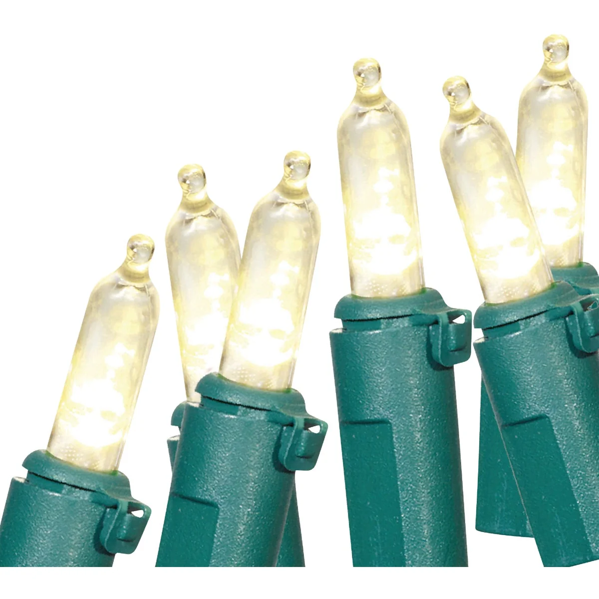 Trusted Warm White 100-Bulb Mini Incandescent-Style LED String Light Set with Green Wire Prestigious