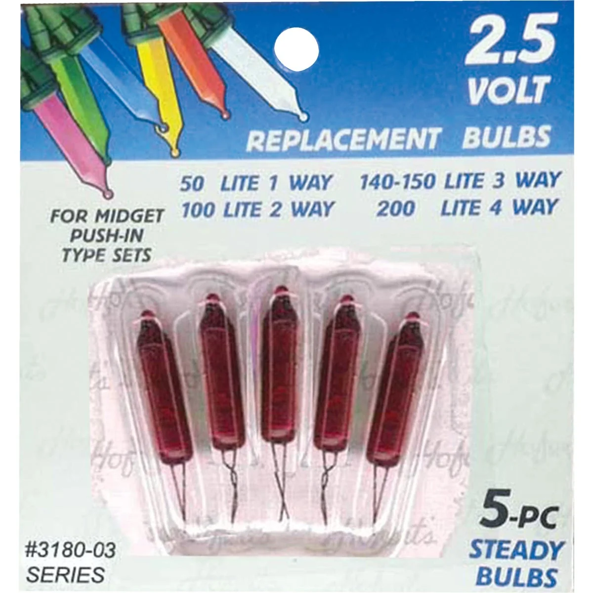 Prestigious J Hofert Mini Red 2.5V Light Bulb 5-Pack Dependable